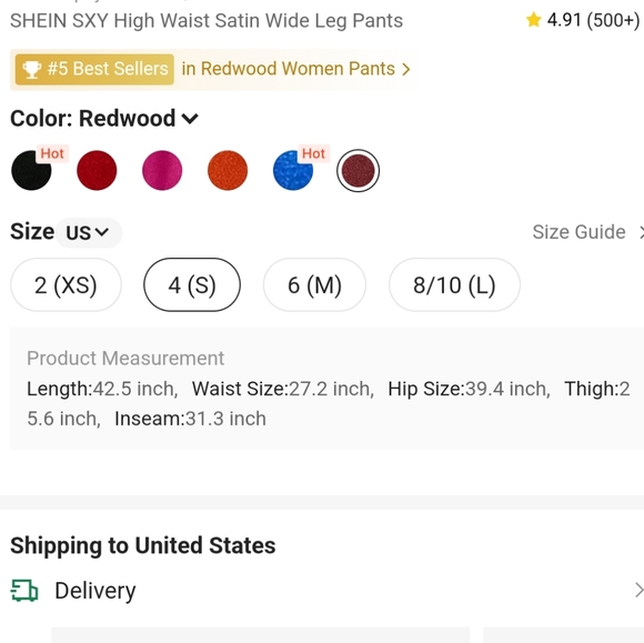 Satin pants NWOT - Picture 4 of 4